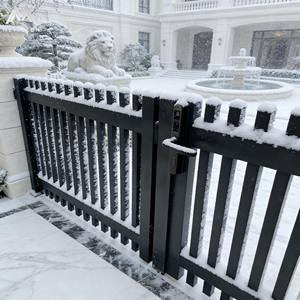 Portail de jardin en aluminium pour extérieur avec lattes métalliques verticales et serrure intelligente pour la sécurité de la maison et du jardin - Product Image 3