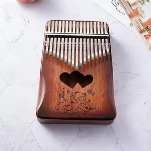 Instrumen Musik Cina maracas 17 note kalimba piano jempol kayu solid dengan casing ritsleting