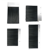 Ensemble de brosses industrielles personnalisées brosse à bandes en nylon anti-poussière pour machine multi-styles avec support en alliage d'aluminium de qualité industrielle