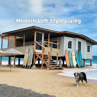 Casa Prefabricada Resistente a Tifones, Unidad Portátil de 20 pies con Pintura de Alta Temperatura y Visión Panorámica para Campamentos y Resorts de Playa