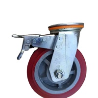 Roulettes et roues d'échafaudage en acier DAZHI avec frein de verrouillage haute résistance résistant à la corrosion pour les systèmes d'échafaudage