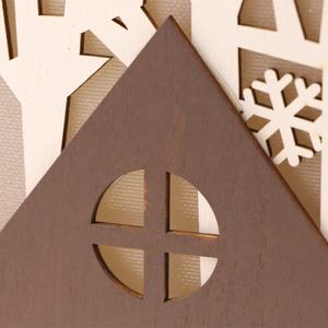 Ensemble de bricolage en <span class=keywords><strong>bois</strong></span> de paysage d'hiver 3D, sapins de Noël, décoration de la maison, décoration lumineuse en <span class=keywords><strong>bois</strong></span> de Noël, produits en <span class=keywords><strong>bois</strong></span> pour la maison - Product Image 4