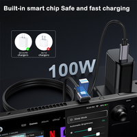 Câble USB 3.0 Type-C à Angle Droit 100W 5A Charge Rapide PVC 1m 2m Transfert de Données 4K 60Hz 10Gbps pour Lecteur de Codes-Barres Imprimante Ordinateur
