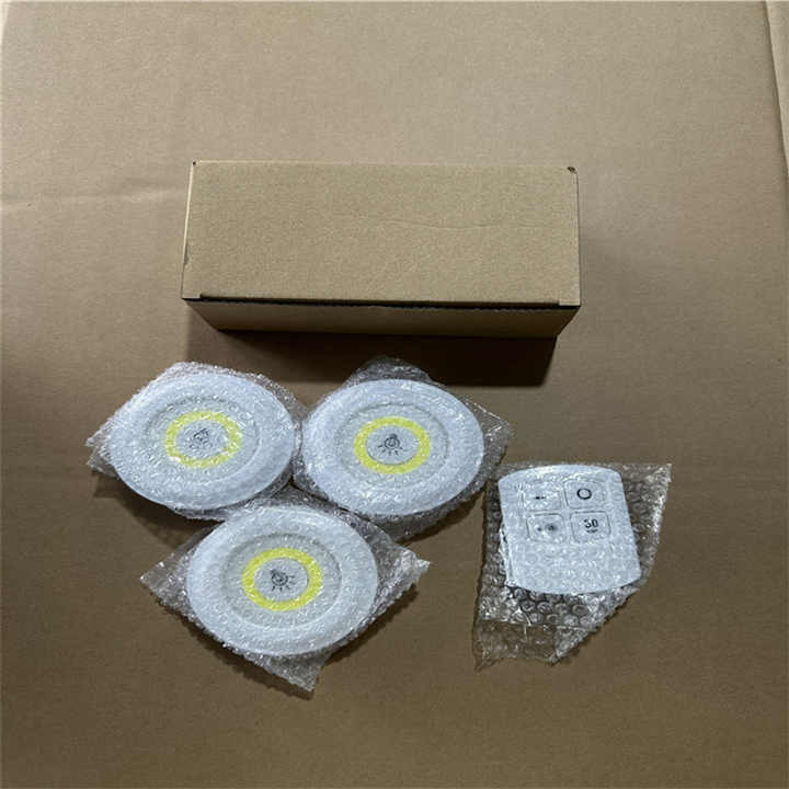 Led Remote Control Round COB Wall Lamp Lighting Energy Saving Cabinet Light by AAA Battery for Closet Bedroom