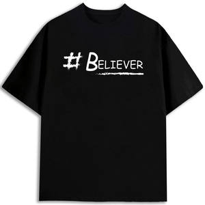 Camiseta Estampada Believer para Hombre, 100% Algodón, Corte Regular, Manga Corta, Cuello Redondo, Tejido Jersey de 180 g/m² - Product Image 1