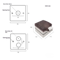 Boîtier d'interrupteur extérieur en acier inoxydable, type 86, étanche à la pluie, à l'humidité, à la corrosion et antistatique