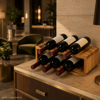 Porte-bouteilles carré à double étage pour vin, organisateur de table pour hall d'hôtel, restaurant nordique, dîner sur le toit, décoration intérieure