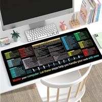 Alfombrilla de Escritorio Grande XXL, Alfombrillas de Ratón para Oficina con Atajos de Teclado, Base de Goma Antideslizante para Word/Excel/PowerPoint