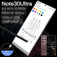 Smartphone Note 30 6,8 pouces 32+64MP Deca Core LTE 4G 5G Déverrouillage facial 120Hz Android 12.0