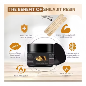 Résine de Shilajit Pur de l'Himalaya 50g Qualité Or 60% Acide Fulvique Testé en Laboratoire Pâte de Shilajit Biologique Prêt à Expédier Marque Privée - Product Image 2