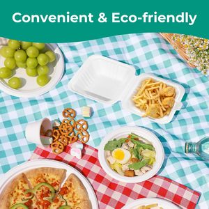 Contenedor de Alimentos Ecológico de 650 ml, 800 ml, 1000 ml, de Almidón de Maíz, Biodegradable, Tipo Clamshell, Bento Box, para Llevar, Desechable, Lonchera - Product Image 5