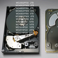8TB Red Pro WD8003FFBX HDD NAS SATA Berkinerja Tinggi Mendukung 16-Bay Garansi 1 Tahun 3.5-inci 7200RPM untuk SMB NAS Rekondisi