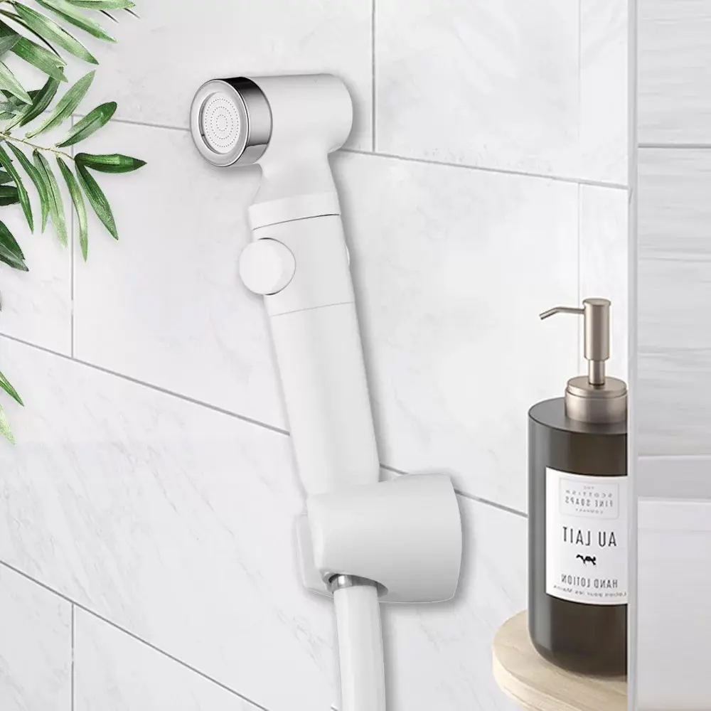 moderne muslimische frau dusche weiß pvc handgehaltene shataff abs waschtoilette dusche toilettensprüher hand-set system