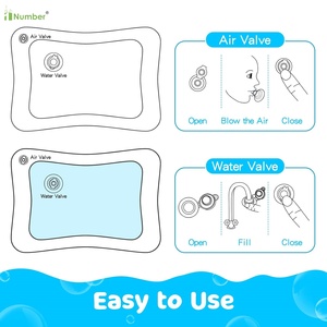 Portable Premium 100% Sans BPA Non Toxique Étanche <span class=keywords><strong>Sensoriel</strong></span> Ventre Temps Enfants Gonflable <span class=keywords><strong>Tapis</strong></span> De Jeu D'<span class=keywords><strong>eau</strong></span> pour Bébé - Product Image 2