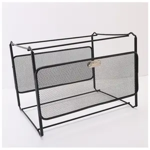 Maglia del Nastro metallico Desk Organizer A4 Carta Appeso Porta Documenti