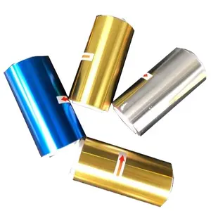 Color aluminum foil paper laminated gold aluminum foil for Chocolate wrapping