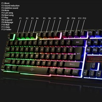 Ensemble clavier et souris de jeu filaires USB à prix d'usine avec éclairage RGB, design ergonomique étanche pour ordinateur portable
