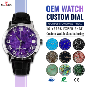 Reloj de Vestir Mecánico Automático con Esfera Personalizada OEM, Movimiento Miyota 8215, Esfera de Piedra Natural, Charoita, <span class=keywords><strong>Mica</strong></span>, Jadeíta, Mármol - Product Image 1