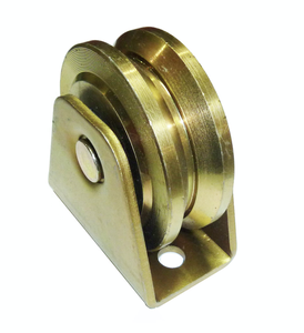 Rueda de metal <span class=keywords><strong>con</strong></span> soporte <span class=keywords><strong>para</strong></span> puerta corredera, rodamiento doble Y ranura - Product Image 2