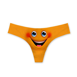 Karikatür baskı talep üzerine komik T geri rahat Hipster külot külot kadın iç çamaşırı G-string - Product Image 5