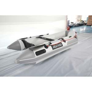 Colchoneta Inflable <span class=keywords><strong>de</strong></span> PVC Reachsea <span class=keywords><strong>para</strong></span> 3 Personas, 2.7m, Color Gris Claro y Gris Medio, Bote Inflable con Toldo en Oferta - Product Image 1