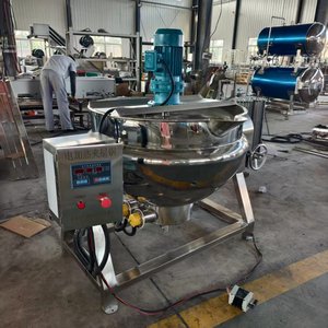 หม้อต้มขนมเชิงพาณิชย์พร้อมเครื่องกวน หม้อต้มแยมพร้อมเครื่องกวน หม้อกวนขนม หม้อกวนแบบมีแจ็คเก็ต - Product Image 2