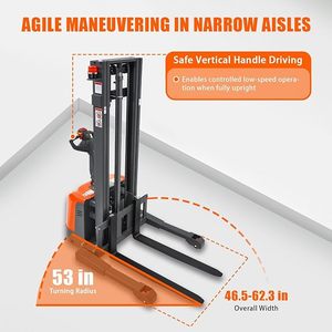 Unowned Full Electric Straddle Pallet Stacker Forklift Truck with for Engine and Gearbox & <b>Pump</b> 1000/2000kg Capacity - Product Image 3