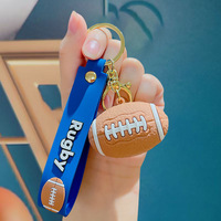 Aobang Expédition Rapide Porte-clés Thème Ballon de Football en Silicone – Petit Pendentif Figurine – Emballage Individuel Promotionnel