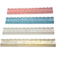 Règle de Mahjong à motif coquille 5 mm en acrylique, outil de tri, support de déplacement et porte-cartes, ensemble de 4 pièces pour jeux d'échecs et de cartes
