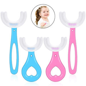 Brosse à Dents Bébé en Silicone en Forme de U YBK en Gros, Emballée Individuellement sous Blister Mignon, OEM - Product Image 1