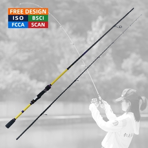 YOKI ISO BSCI LJPJ2822MF 24T carbono 2,48 m 2 secciones OEM caña de pescar fabricante personalizado en blanco carbono carpa cañas de pescar - Product Image 1