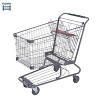 Carrinho de Compras Colorido 2 Andares em Metal para Supermercado, Loja de Conveniência, Varejo e Boutique, Atacado