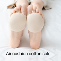 Coussinets d'avant-pied à cinq doigts pour femmes, demi-semelles pour talons hauts, soin des pieds, absorption des chocs, chaussettes amortissantes, coussinets de massage pour les orteils