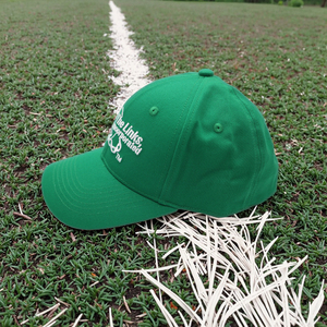 Liens incorporés chapeau de Baseball vert personnalisable à la mode Design sportif arcs motif caoutchouc Logo taille unique pour couvre-chef de camp - Product Image 1