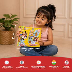 Rompecabezas 4 en 1, Favoritos Divinos, Juego Educativo para Niños, Tema Espiritual, Aprendizaje sobre Divinitades Hindúes, Colorido - Product Image 2