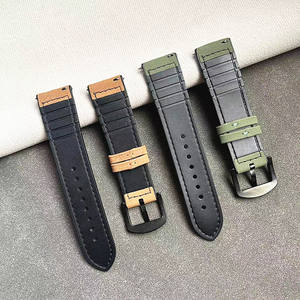 Correa Lionorm de Silicona+Cuero Resistente al Sudor para Samsung <span class=keywords><strong>Galaxy</strong></span> <span class=keywords><strong>Watch</strong></span> 7 de 44mm, Banda de Repuesto para Huawei GT <span class=keywords><strong>5</strong></span> <span class=keywords><strong>Pro</strong></span>, Brazalete - Product Image 2