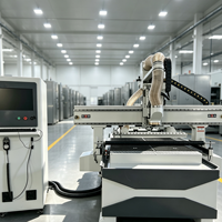 Machine de fraisage CNC en ligne MEOKON, machine de nesting CNC utilisée pour la personnalisation des corps et des portes d'armoires, avec changement d'outil automatique