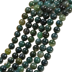 Bijoux Jingde 5a <span class=keywords><strong>Perles</strong></span> rondes en agate naturelle à fleurs flottantes, plantes aquatiques, vertes, accessoires de bricolage en vrac - Product Image 1