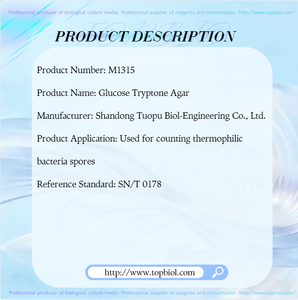 Agar de Glucosa y Triptona Utilizado para Contar Esporas Bacterianas Termófilas - Product Image 2