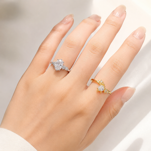 Anello regolabile a forma di goccia d'acqua, gioiello alla moda per l'uso quotidiano, stile coppia. - Product Image 2
