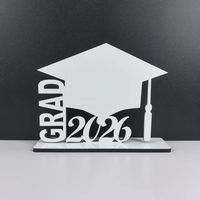 Plaque photo de diplôme 2026 tendance en MDF pour sublimation, cadres photo vierges en bois pour la décoration intérieure