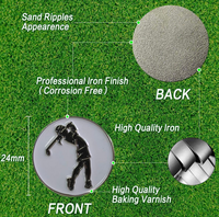 Marqueur de balle de golf en métal personnalisé avec époxy émaillé, design magnétique et logo personnalisé pour le golf