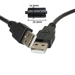 Câble <span class=keywords><strong>d</strong></span>'extension USB mâle-mâle en cuivre nu avec noyau en ferrite, 100 cm, 24+28AWG 4 conducteurs, cordon de <span class=keywords><strong>charge</strong></span> et de données USB - Product Image 1