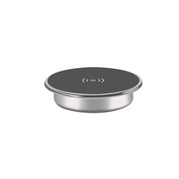 Chargeur sans fil intégré en alliage d'aluminium pour les meubles et le bureau Chargeur rapide sans fil 15W pour les appareils compatibles Qi