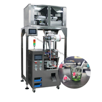 Machine d'emballage automatique de sachets de thé triangulaires en nylon pour petites entreprises avec pesage électronique, machine d'emballage de sachets de thé pyramidaux