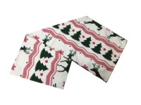 Chemin de table en tissu polyester double couche Décoration de fête ou de banquet Chemin de table de Noël rectangulaire personnalisé pour Noël