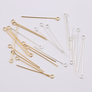 <b>Copper</b> Plated Beading Pins For Earring Making Various Sizes <b>Chain</b> Shape Jewelry Findings Components - Product Image 1