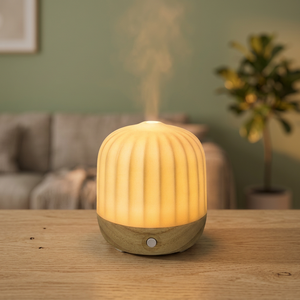 Handcrafted Ceramic & Wood Electric <b>Diffuser</b> with Ultrasonic Mist 200ml Capacity 1 Year Warranty for Home & Gift Scenting - Product Image 3