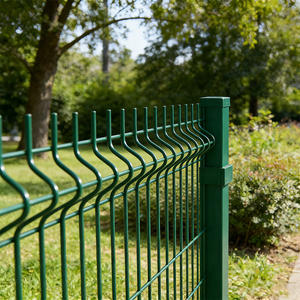 Clôture en panneaux de <span class=keywords><strong>grillage</strong></span> métallique moderne en acier au carbone <span class=keywords><strong>soudé</strong></span>, courbée, étanche, pour extérieur, <span class=keywords><strong>hauteur</strong></span> <span class=keywords><strong>2m</strong></span>, montage facile, sécurité 3D pour ranch et maison, Yishuo - Product Image 3