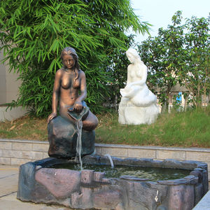 Kunsthars Figuur Model Levensgrote Zeemeermin Sculptuur Buiten Tuin Park Huis Rotstuin Decoratie Zeemeermin Steen Sculptuur - Product Image 1